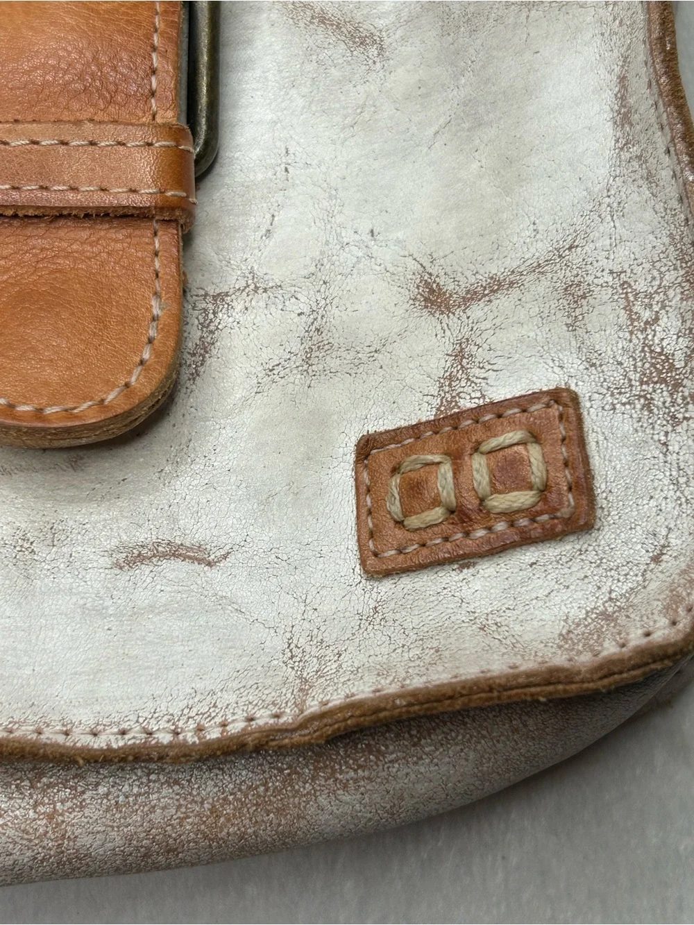 Bed Stu Venice Beach Rustic Leather Buckled Crossbody Bag